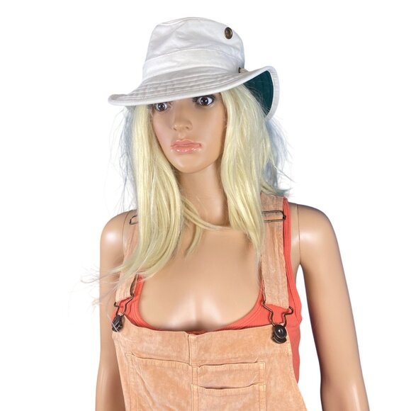 Tilley Endurables T4 Cotton Duck Sun Hat 6 7/8 XS 55.5cm Vintage HTF Ivory Green - Picture 10 of 15